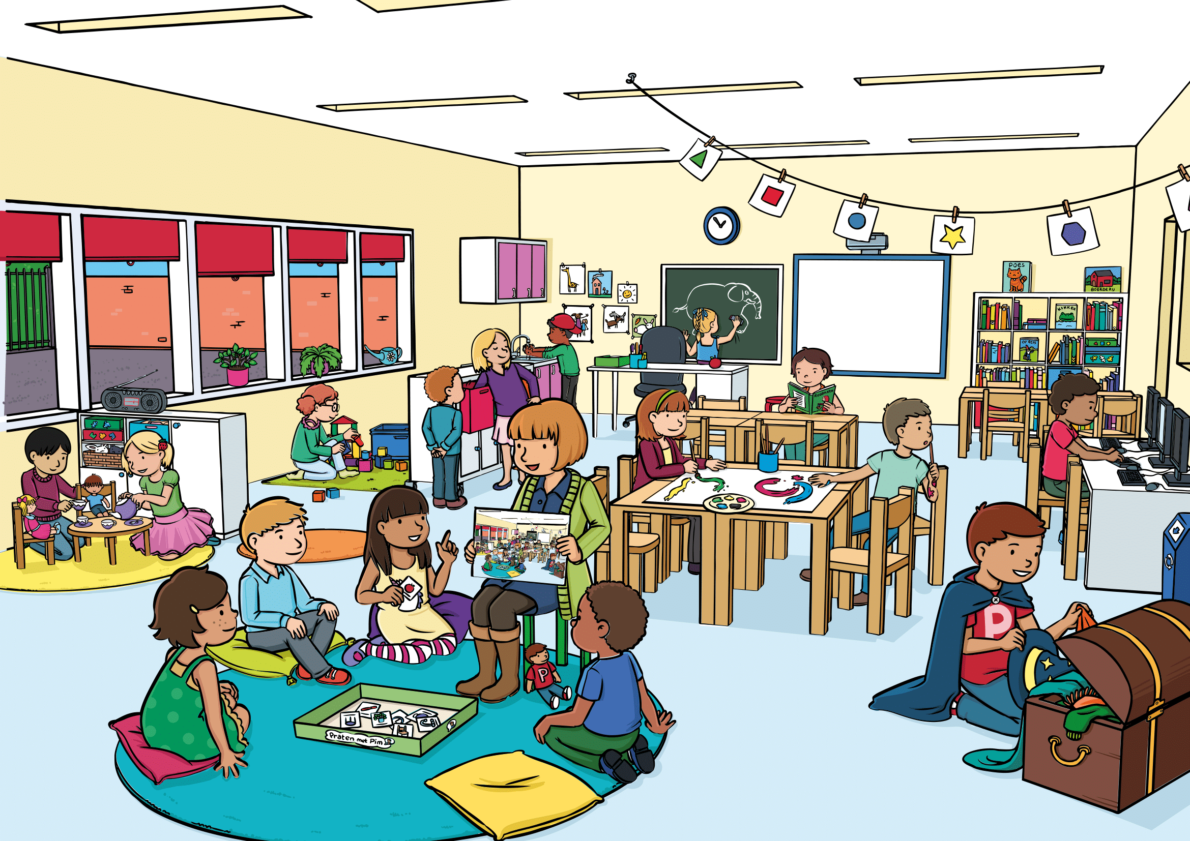 School jobs. Classroom Clipart. Школа в Нидерландах без домашнего задания. Illustration Education interactive. Cartoons Classroom Planets Backstage.